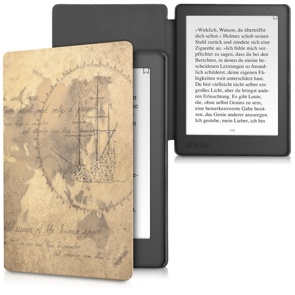 Kobo Aura H2O Edition 2 with Auto Sleep eReader Flip Case