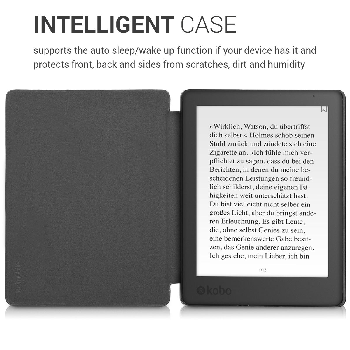 Kobo Aura H2O Edition 2 with Auto Sleep eReader Flip Case