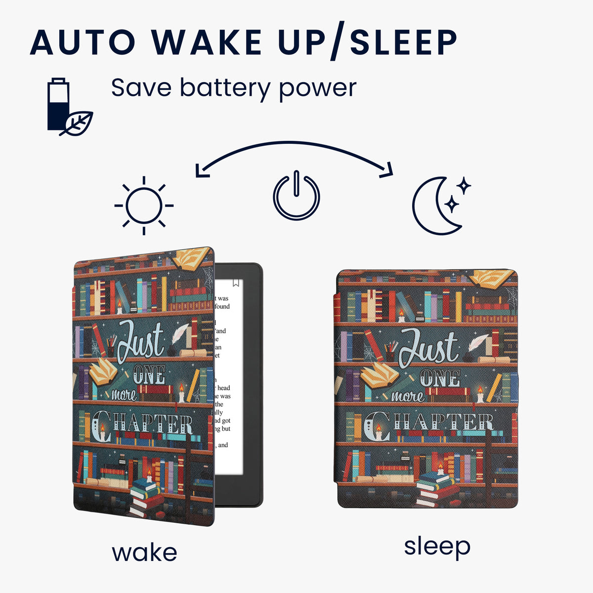 Kobo Aura H2O Edition 2 with Auto Sleep eReader Flip Case