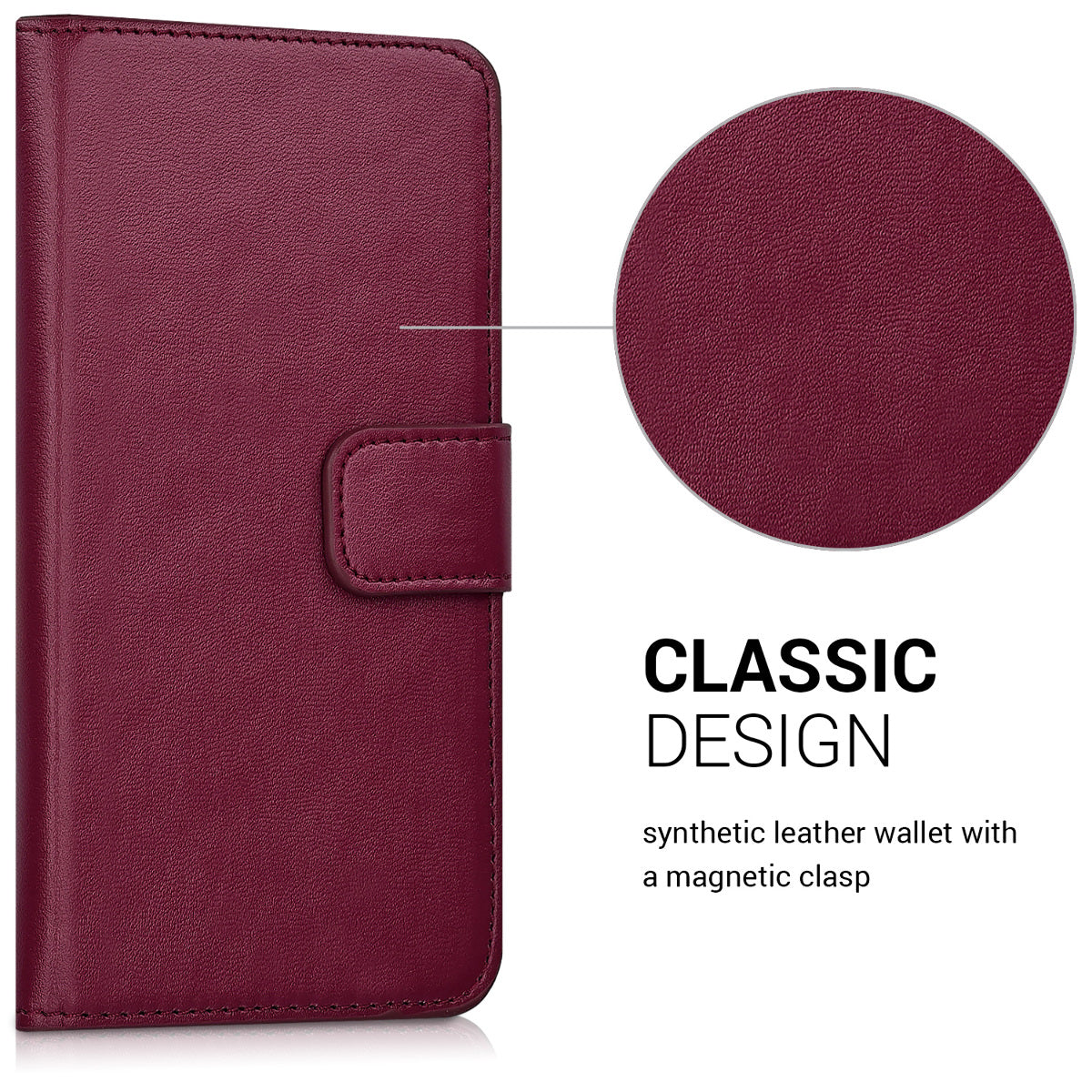 kwmobile Case compatible with Samsung Galaxy J3 (2017) DUOS Faux Leather Wallet Case with Card Slots