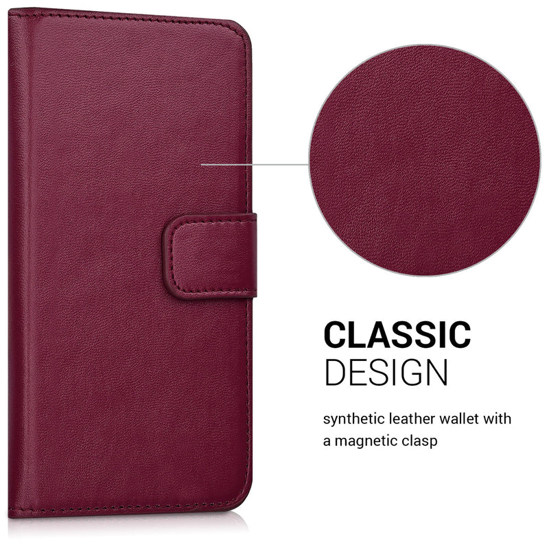 kwmobile Case compatible with Samsung Galaxy J3 (2017) DUOS Faux Leather Wallet Case with Card Slots