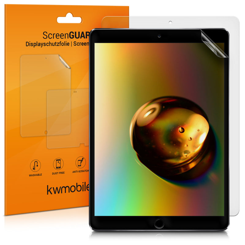 kwmobile 2x Tablet Schutzfolie kompatibel mit Apple iPad Pro 10,5" Folie - Full Screen Protector - Tablet Displayfolie entspiegelt Transparent  