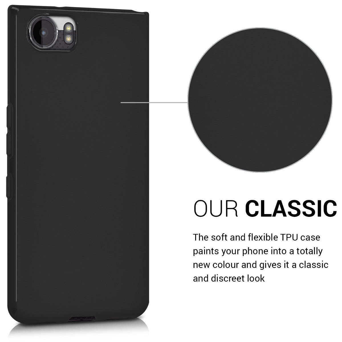 kwmobile Cell Phone Case for Blackberry KEYone (Key1) Case - Wireless Charging - Protective Cover