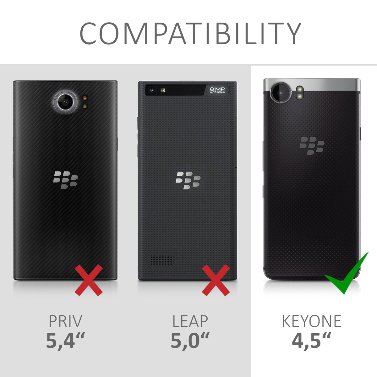 kwmobile Cell Phone Case for Blackberry KEYone (Key1) Case - Wireless Charging - Protective Cover