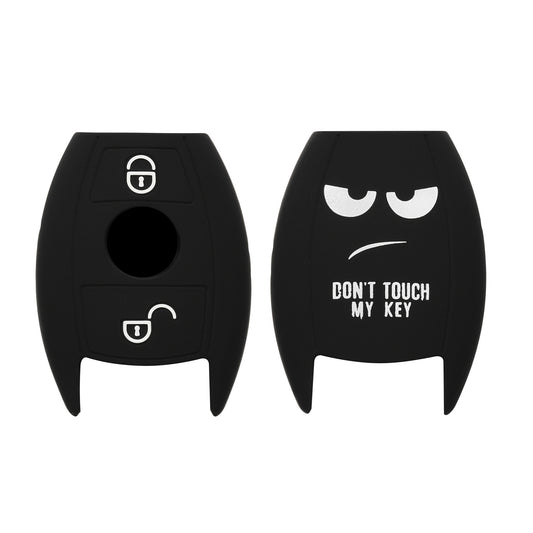 kwmobile Car Key Cover Compatible with Mercedes Benz 2-Button Car Key (Keyless Go Only) Case - Key Fob Cover Don't touch my Key