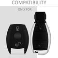 kwmobile Car Key Cover Compatible with Mercedes Benz 2-Button Car Key (Keyless Go Only) Case - Key Fob Cover Don't touch my Key