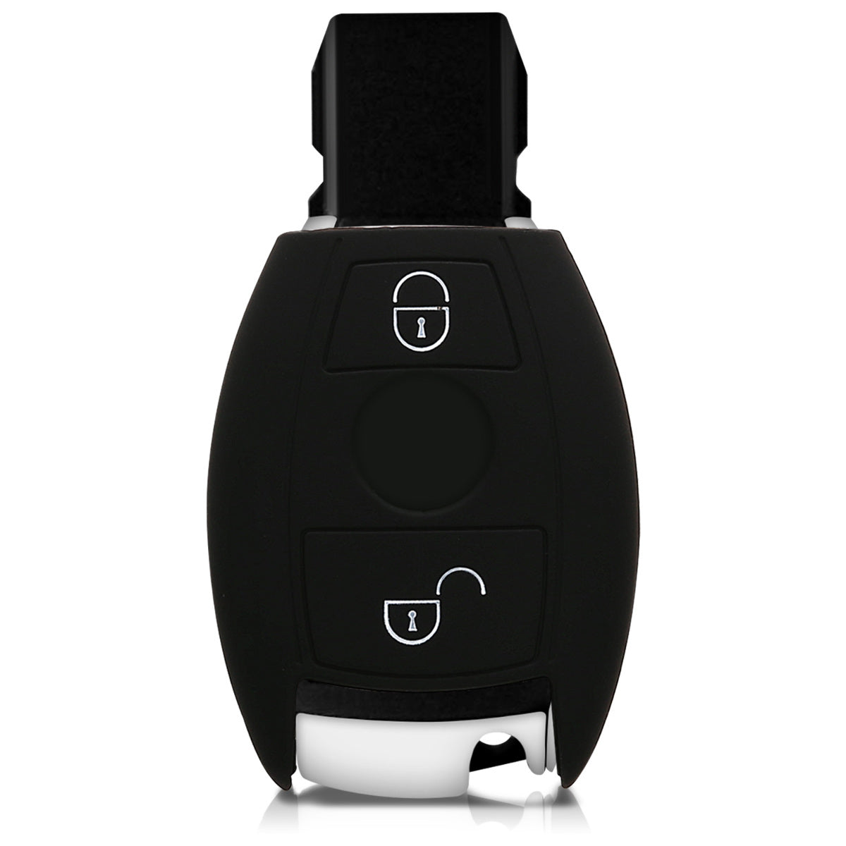 kwmobile Car Key Cover Compatible with Mercedes Benz 2-Button Car Key (Keyless Go Only) Case - Key Fob Cover Don't touch my Key