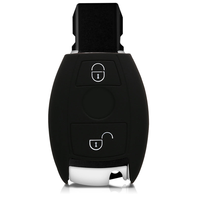 kwmobile Car Key Cover Compatible with Mercedes Benz 2-Button Car Key (Keyless Go Only) Case - Key Fob Cover Don't touch my Key