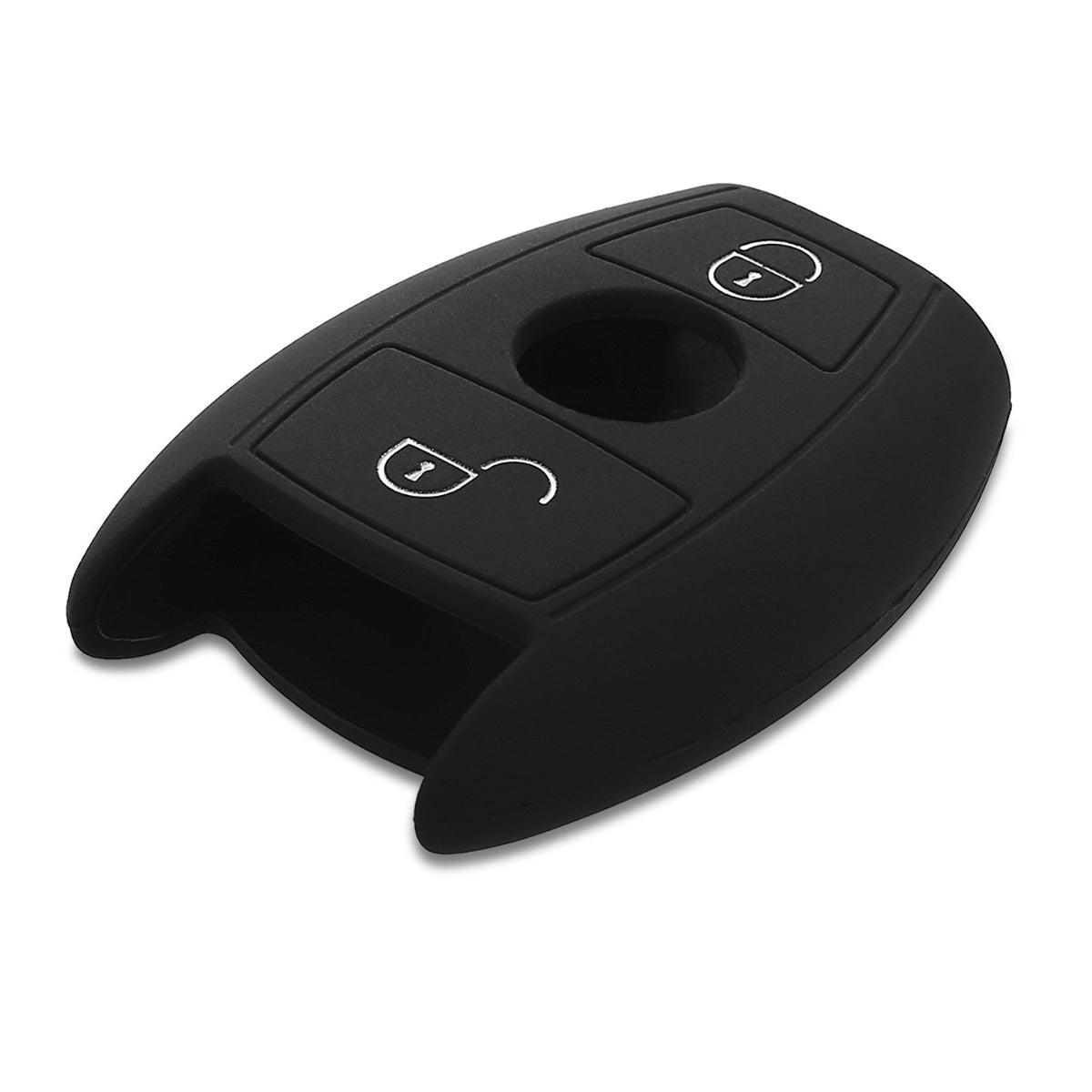 kwmobile Car Key Cover Compatible with Mercedes Benz 2-Button Car Key (Keyless Go Only) Case - Key Fob Cover Don't touch my Key