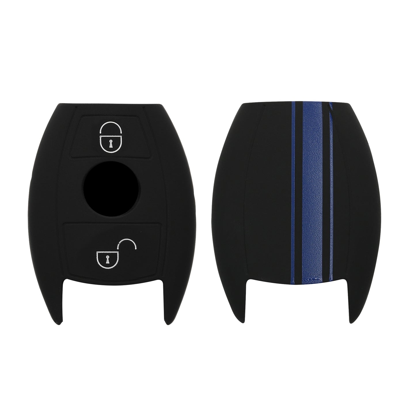 kwmobile Car Key Cover Compatible with Mercedes Benz 2-Button Car Key (Keyless Go Only) Case - Key Fob Cover Don't touch my Key