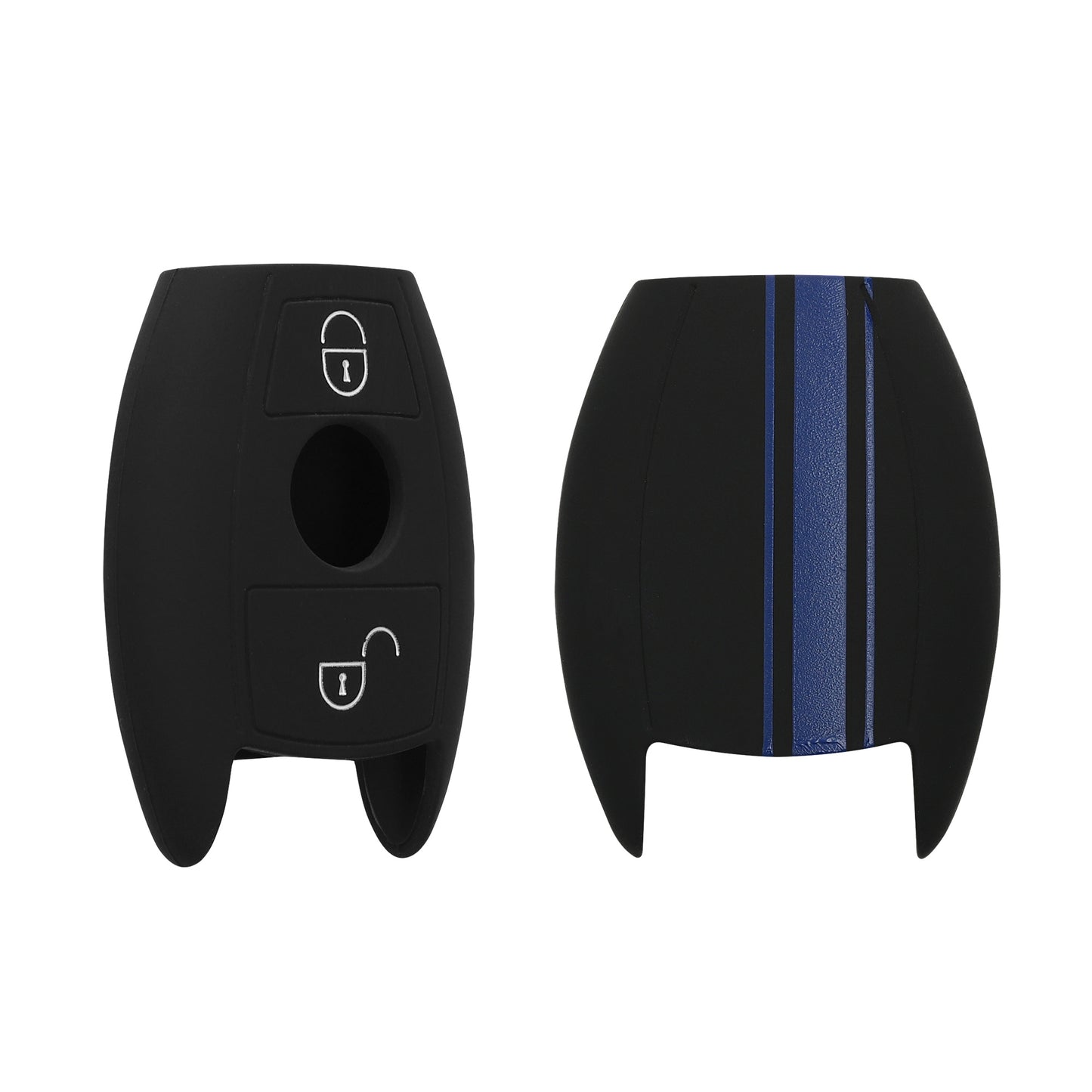 kwmobile Car Key Cover Compatible with Mercedes Benz 2-Button Car Key (Keyless Go Only) Case - Key Fob Cover Don't touch my Key