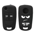 kwmobile Car Key Cover Compatible with Opel Vauxhall 2-Button Folding Key Car Key Cover - Key Fob Case Don't touch my Key