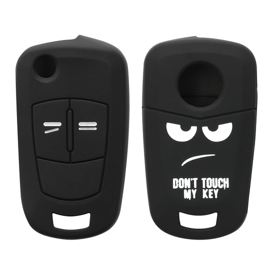 kwmobile Car Key Cover Compatible with Opel Vauxhall 2-Button Folding Key Car Key Cover - Key Fob Case Don't touch my Key