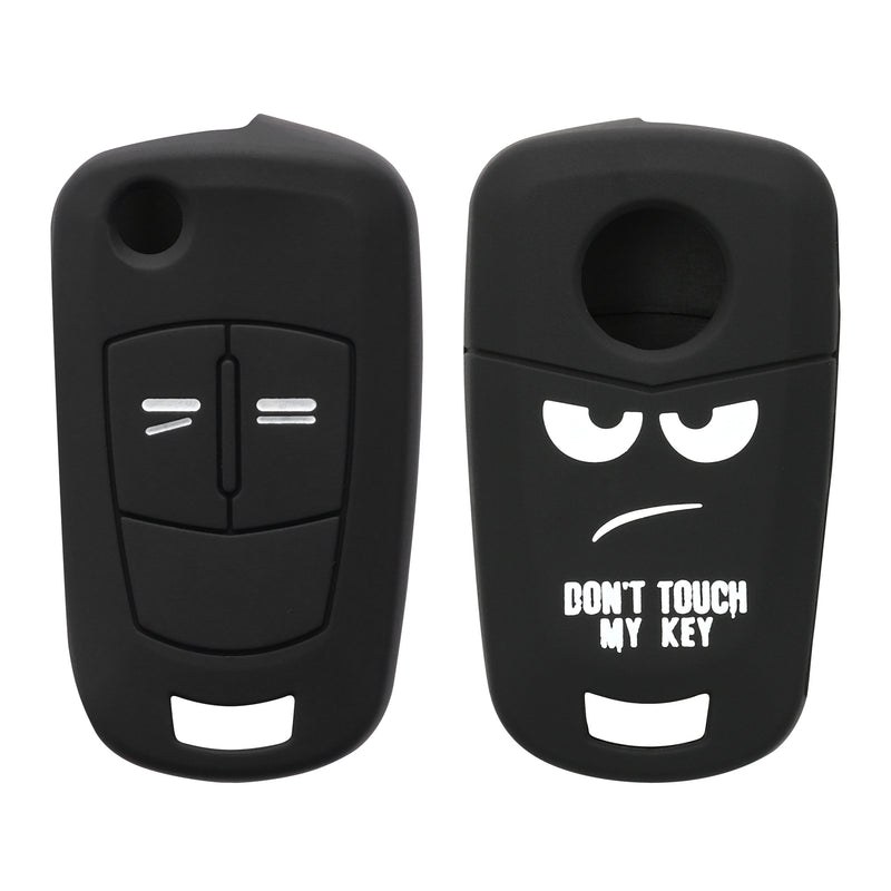 kwmobile Car Key Cover Compatible with Opel Vauxhall 2-Button Folding Key Car Key Cover - Key Fob Case Don't touch my Key