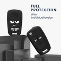 kwmobile Car Key Cover Compatible with Opel Vauxhall 2-Button Folding Key Car Key Cover - Key Fob Case Don't touch my Key