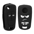 kwmobile Car Key Cover Compatible with Opel Vauxhall 2-Button Folding Key Car Key Cover - Key Fob Case Don't touch my Key