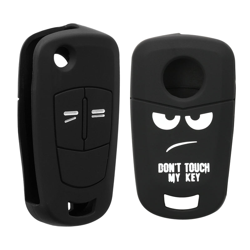 kwmobile Car Key Cover Compatible with Opel Vauxhall 2-Button Folding Key Car Key Cover - Key Fob Case Don't touch my Key