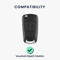 kwmobile Car Key Cover Compatible with Opel Vauxhall 2-Button Folding Key Car Key Cover - Key Fob Case Don't touch my Key