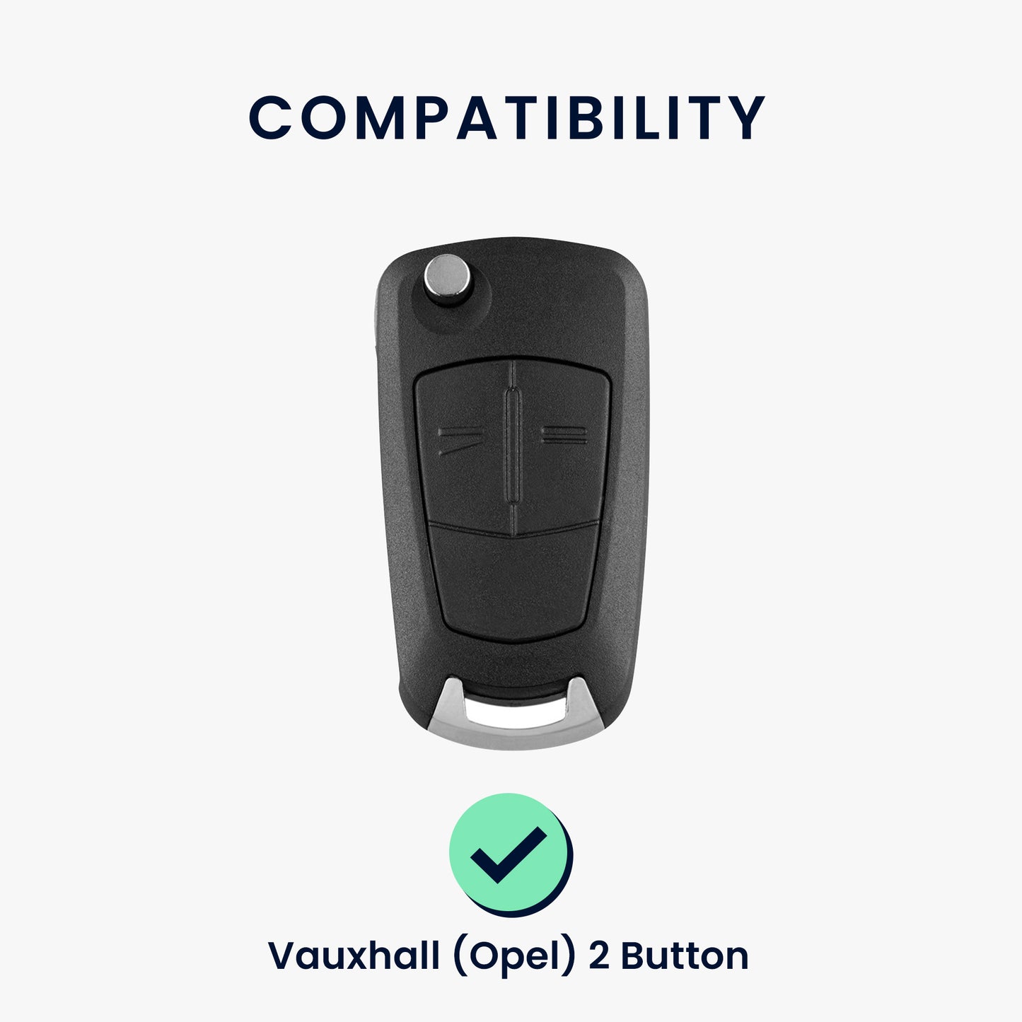 kwmobile Car Key Cover Compatible with Opel Vauxhall 2-Button Folding Key Car Key Cover - Key Fob Case Don't touch my Key