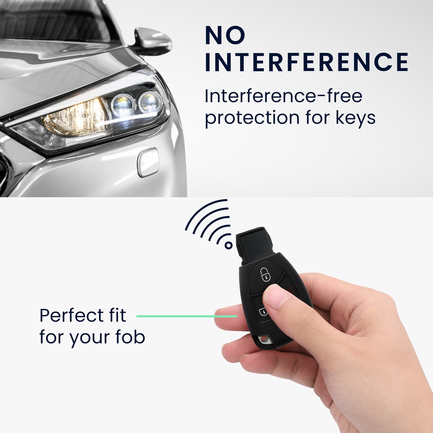 kwmobile Car Key Cover compatible with Mercedes Benz 2-3-Button Car Key Cover