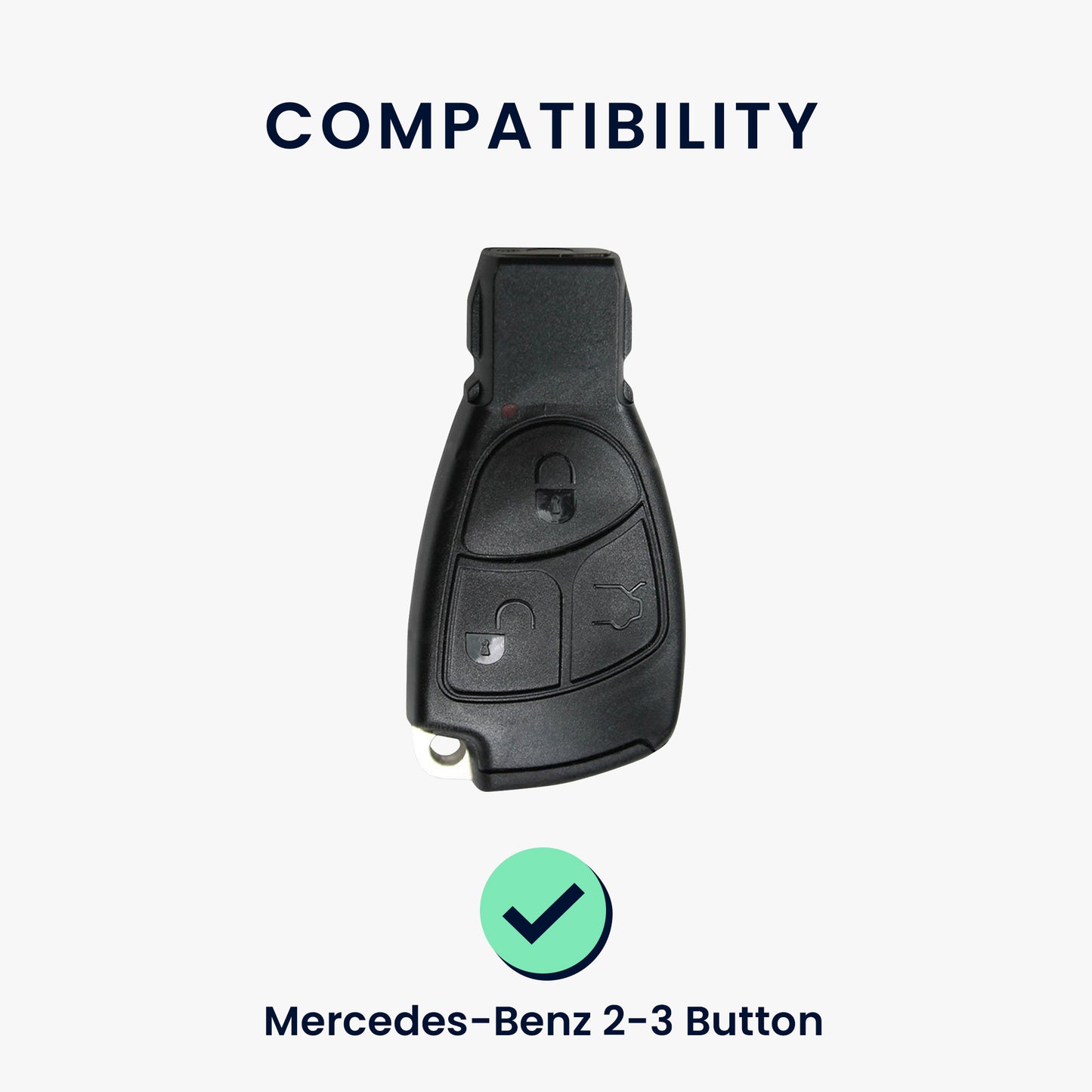 kwmobile Car Key Cover compatible with Mercedes Benz 2-3-Button Car Key Cover