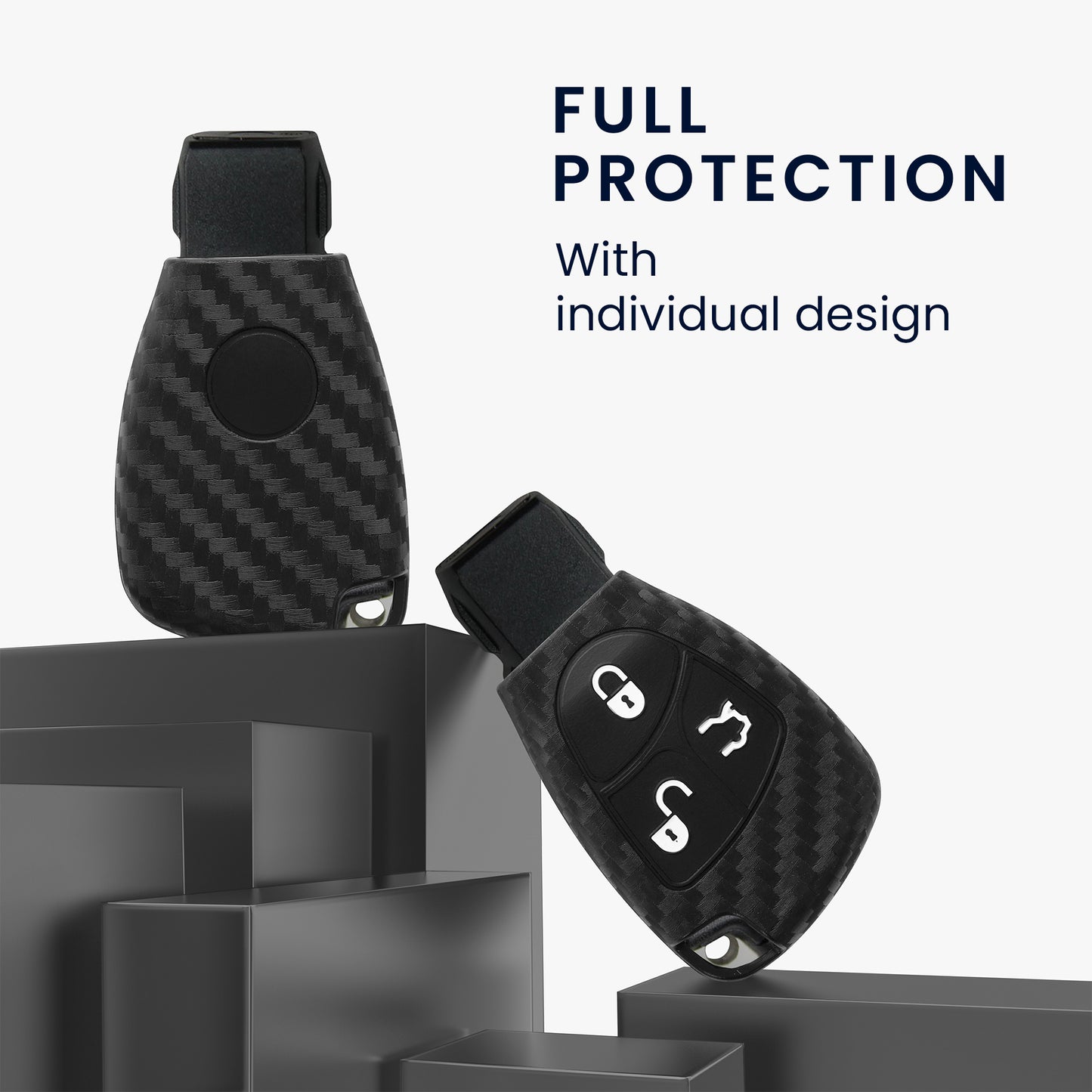 kwmobile Car Key Cover compatible with Mercedes Benz 2-3-Button Car Key Cover