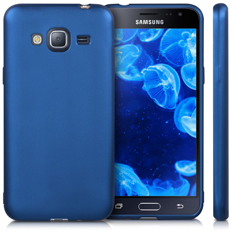 kwmobile Phone Case for Samsung Galaxy J3 (2016) DUOS Case - Metallic Shimmer Silicone Case - Protective Cover