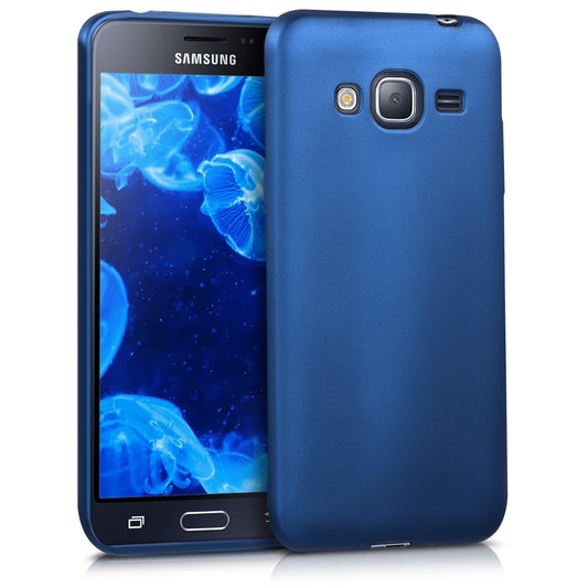 kwmobile Phone Case for Samsung Galaxy J3 (2016) DUOS Case - Metallic Shimmer Silicone Case - Protective Cover