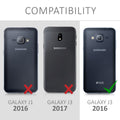 kwmobile Phone Case for Samsung Galaxy J3 (2016) DUOS Case - Metallic Shimmer Silicone Case - Protective Cover