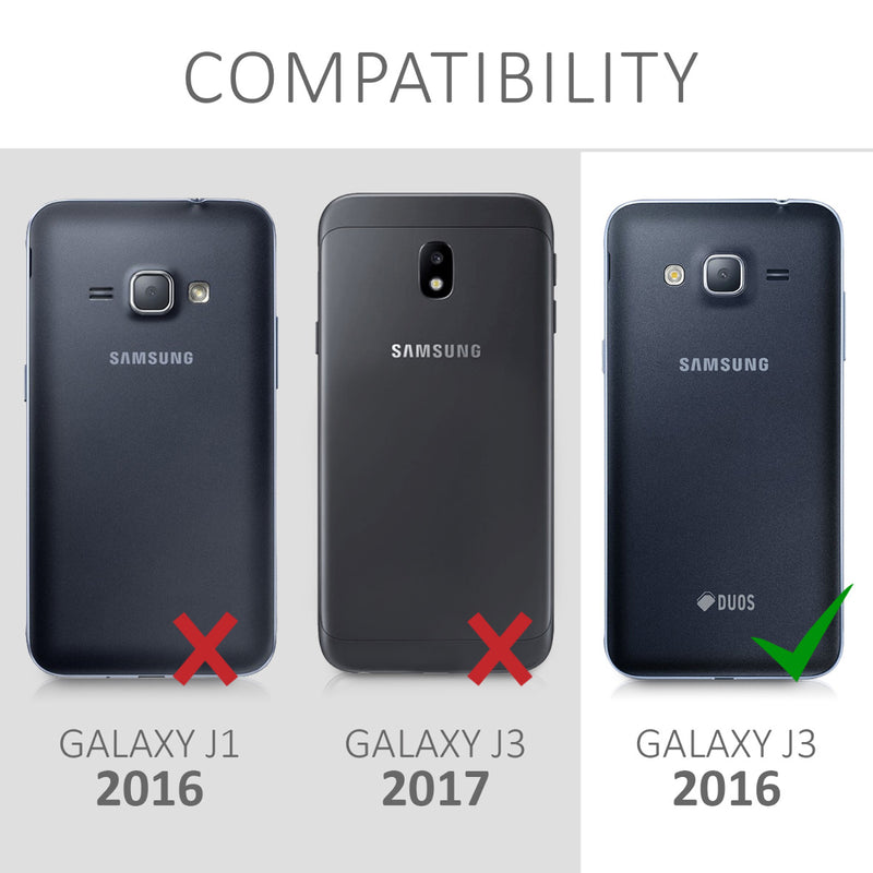 kwmobile Phone Case for Samsung Galaxy J3 (2016) DUOS Case - Metallic Shimmer Silicone Case - Protective Cover