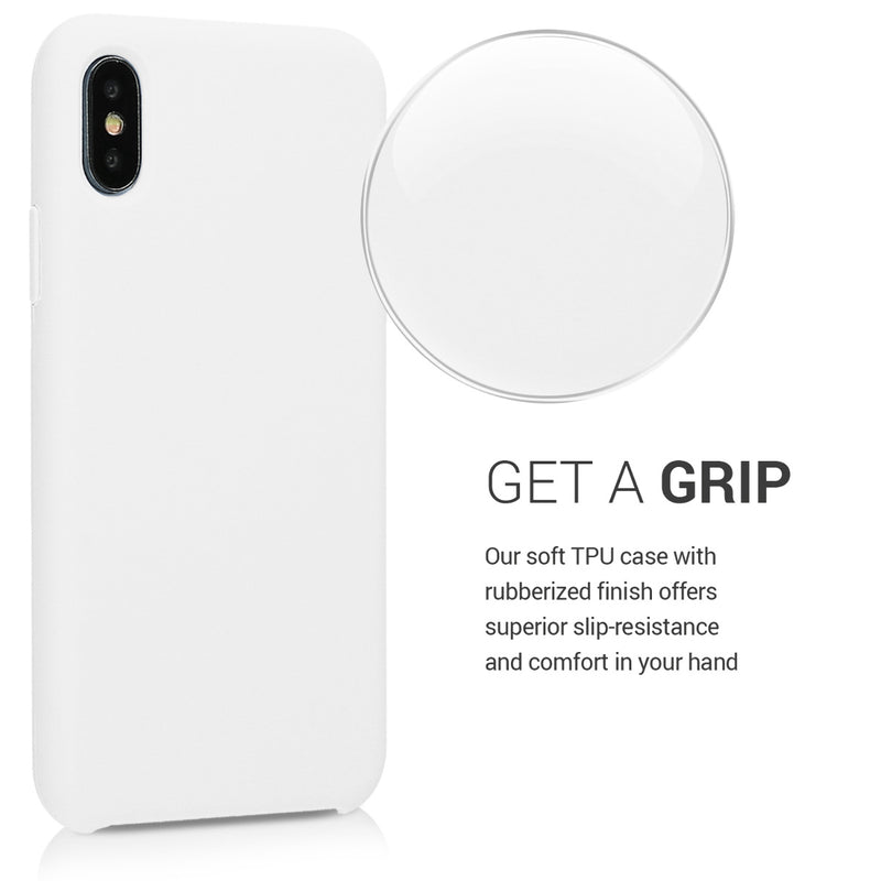 kwmobile Case for Apple iPhone X - Silicone Phone Cover - Wireless Charging Protective Case
