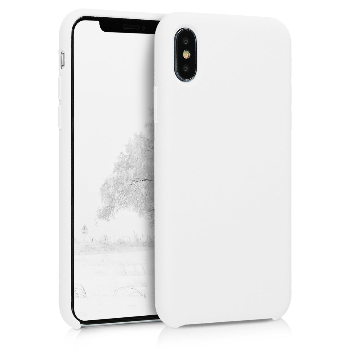 kwmobile Case for Apple iPhone X - Silicone Phone Cover - Wireless Charging Protective Case