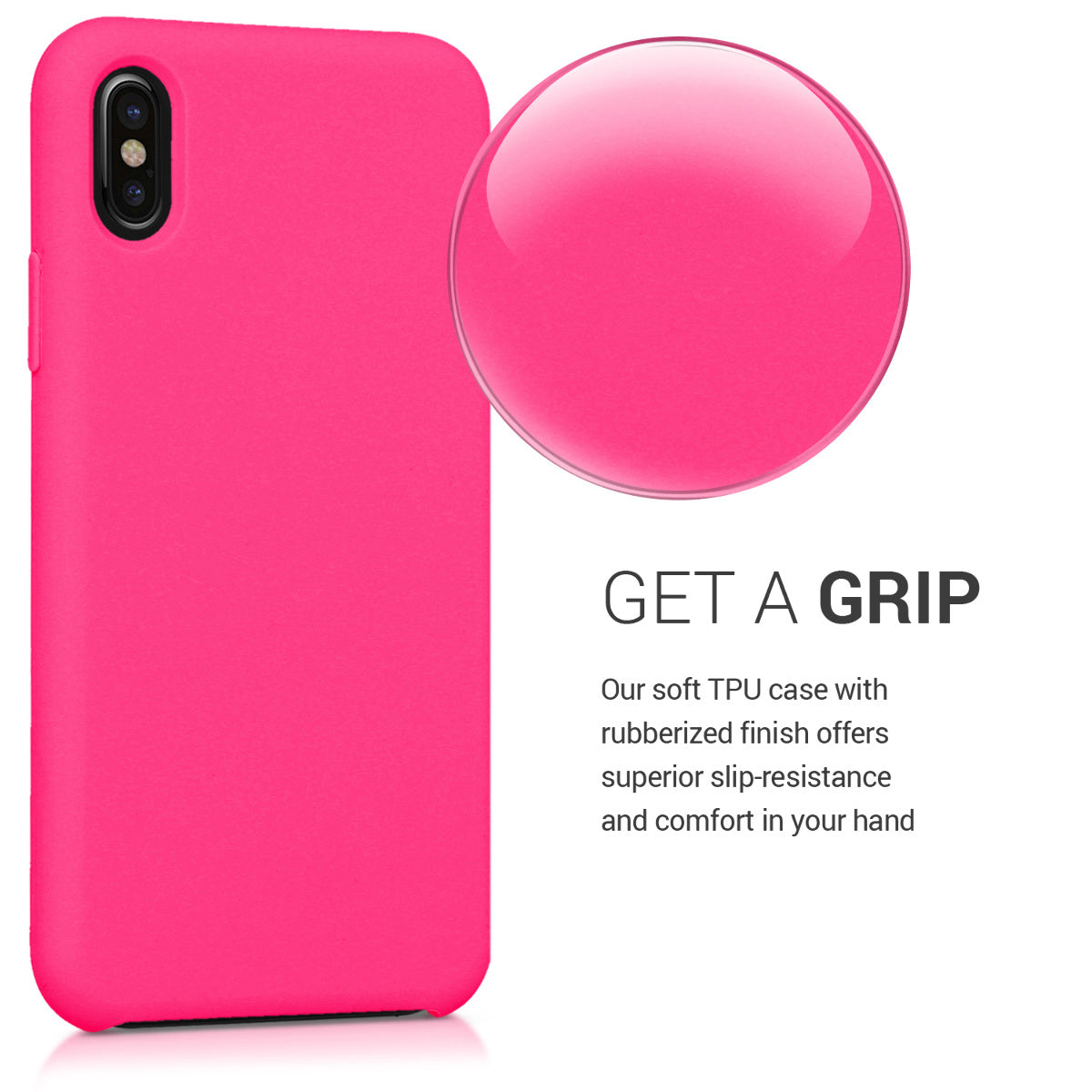 kwmobile Case for Apple iPhone X - Silicone Phone Cover - Wireless Charging Protective Case