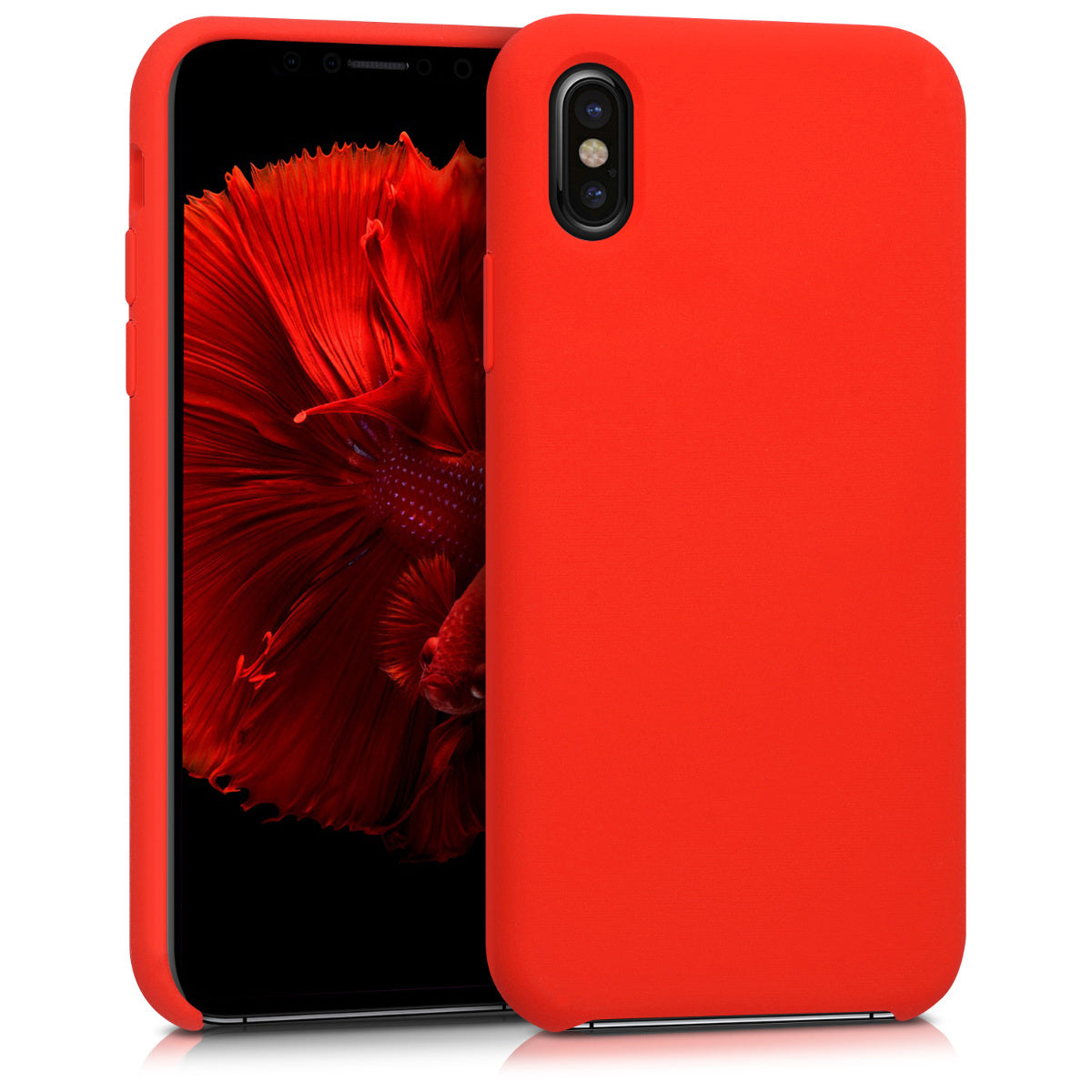 kwmobile Case for Apple iPhone X - Silicone Phone Cover - Wireless Charging Protective Case