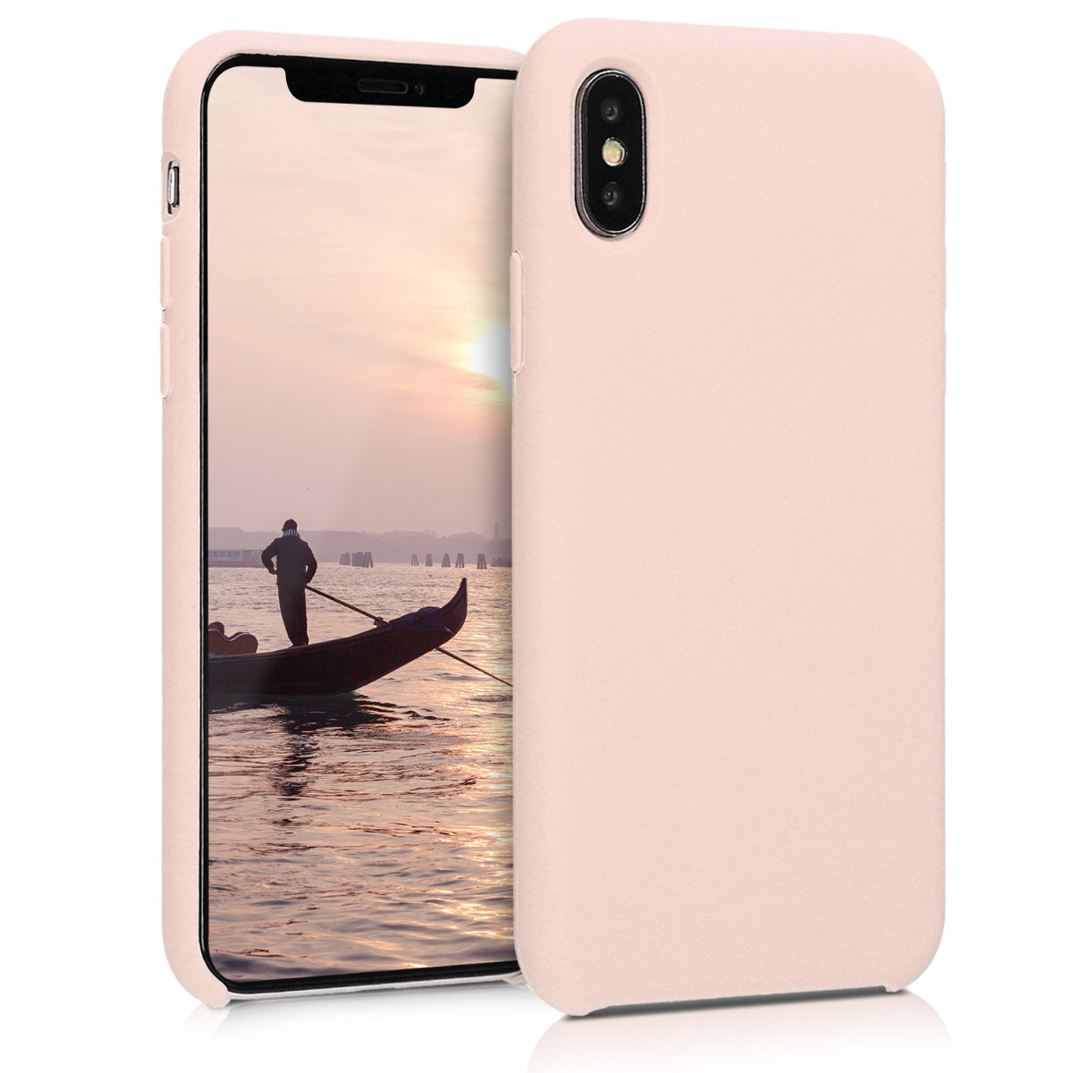 kwmobile Case for Apple iPhone X - Silicone Phone Cover - Wireless Charging Protective Case