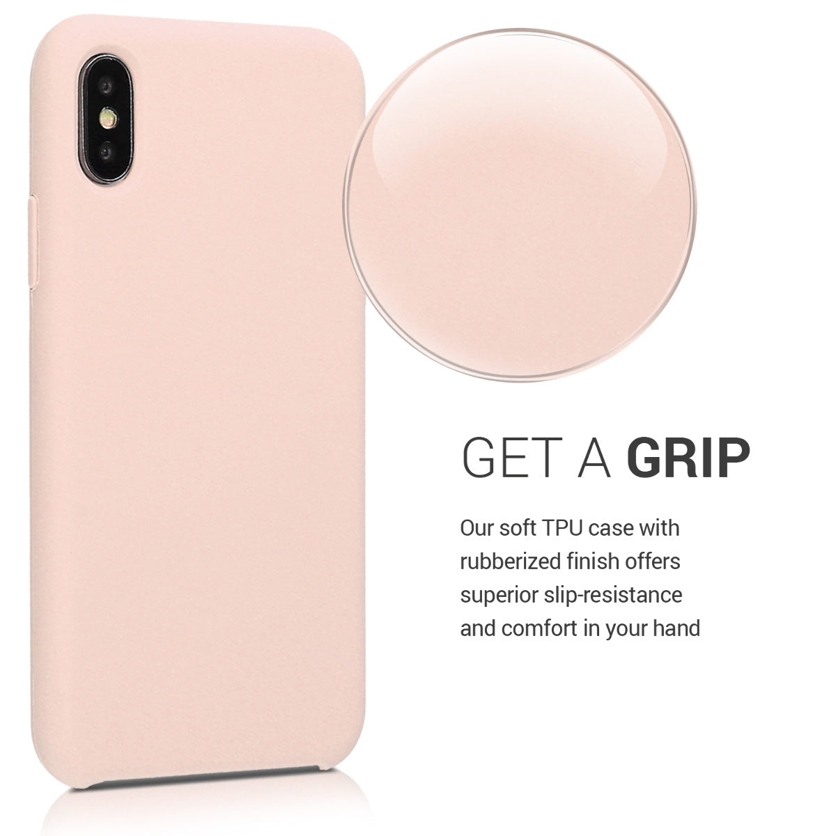 kwmobile Case for Apple iPhone X - Silicone Phone Cover - Wireless Charging Protective Case