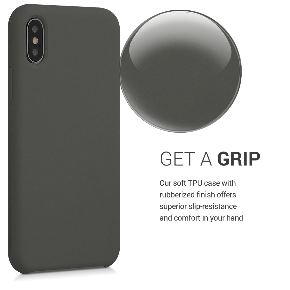 kwmobile Case for Apple iPhone X - Silicone Phone Cover - Wireless Charging Protective Case