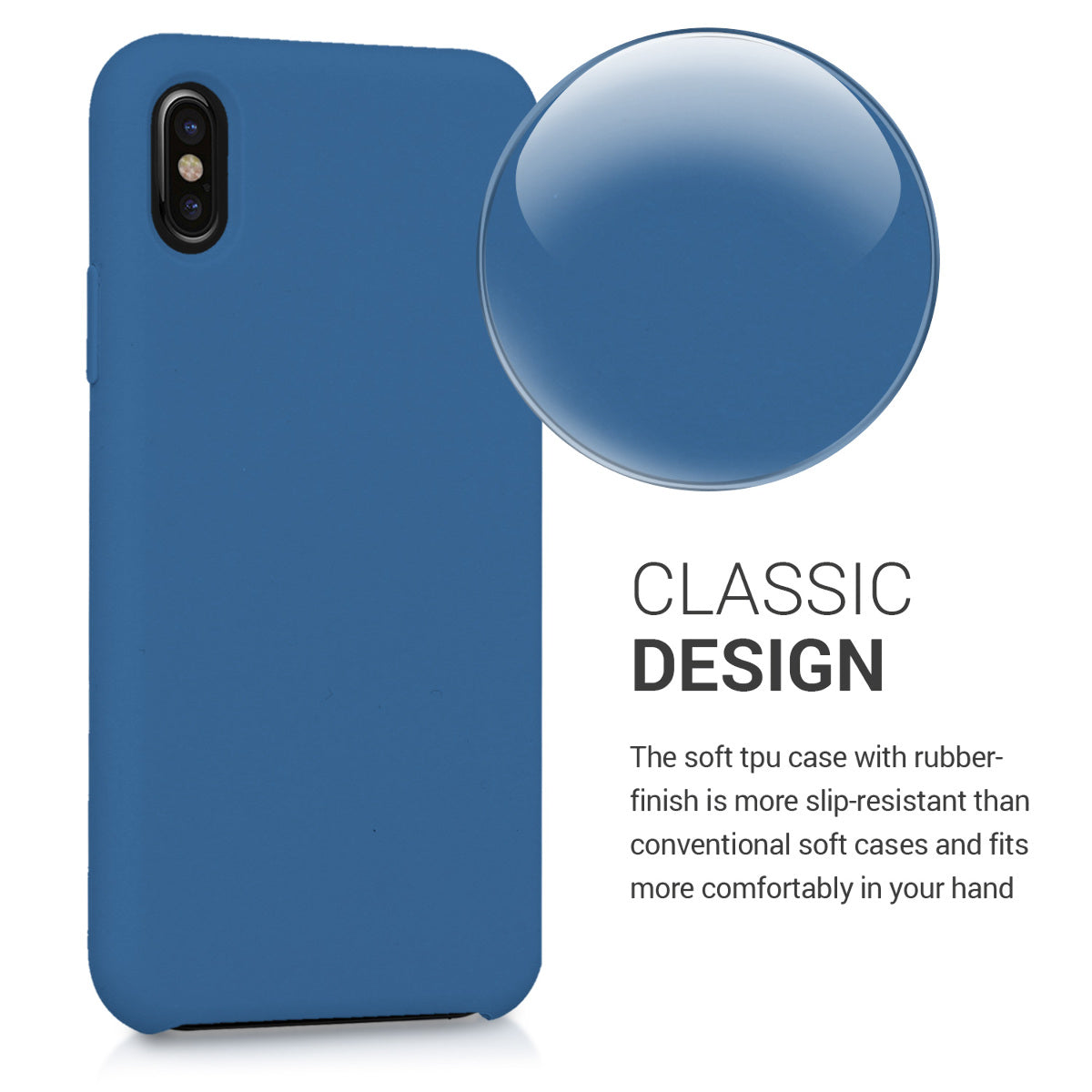 kwmobile Case for Apple iPhone X - Silicone Phone Cover - Wireless Charging Protective Case