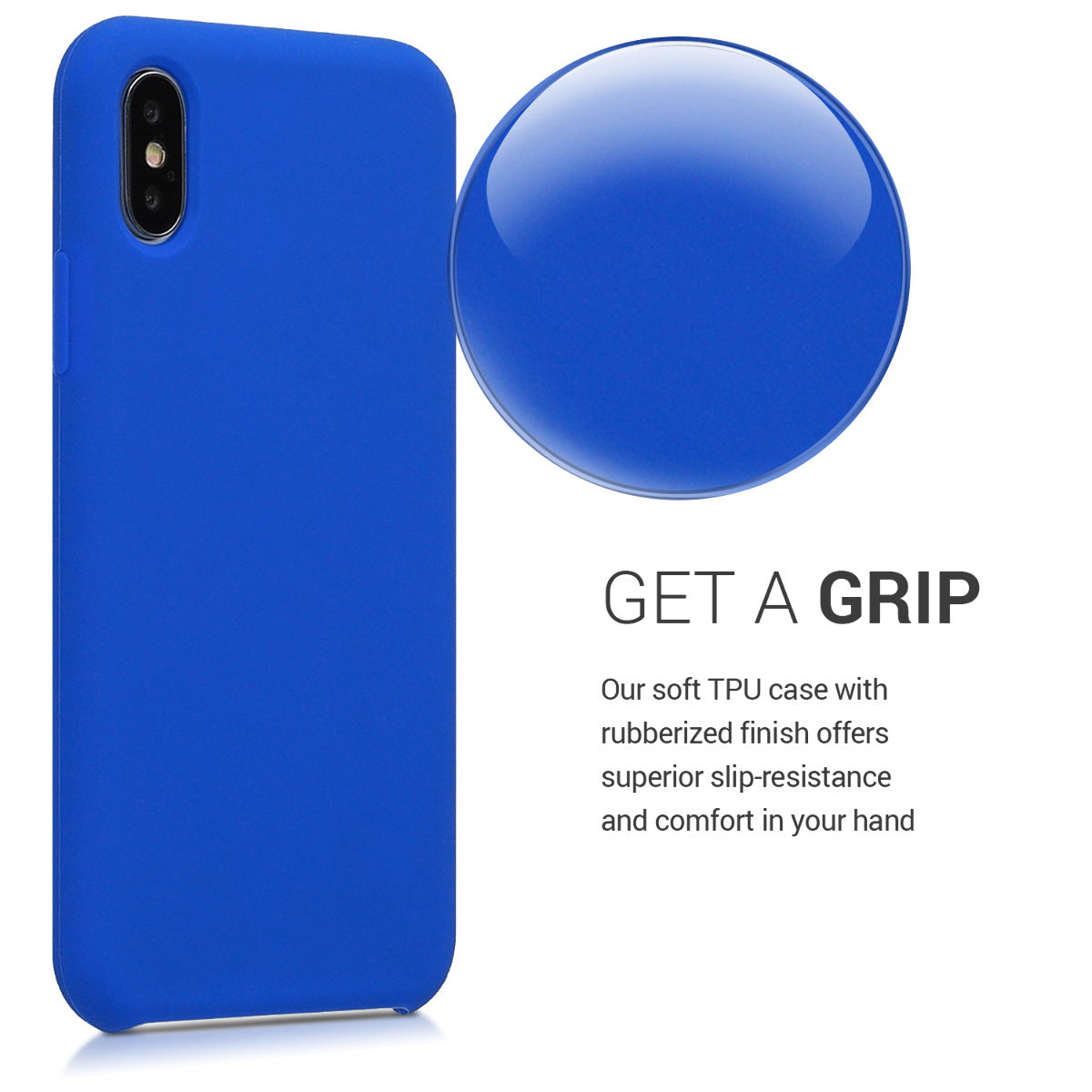 kwmobile Case for Apple iPhone X - Silicone Phone Cover - Wireless Charging Protective Case