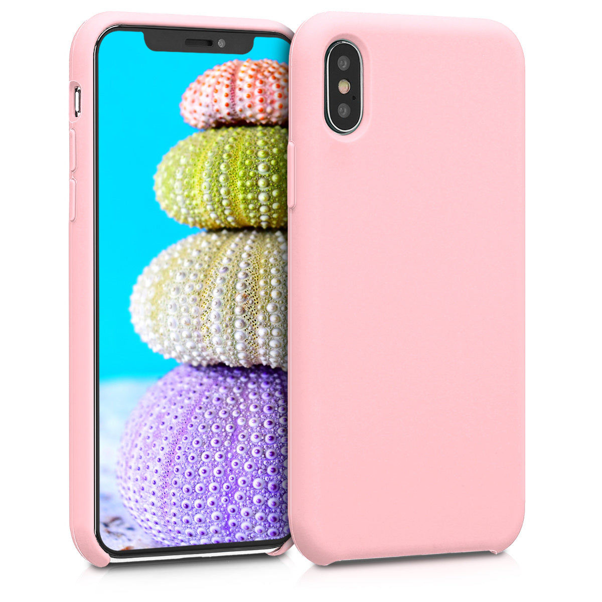 kwmobile Case for Apple iPhone X - Silicone Phone Cover - Wireless Charging Protective Case
