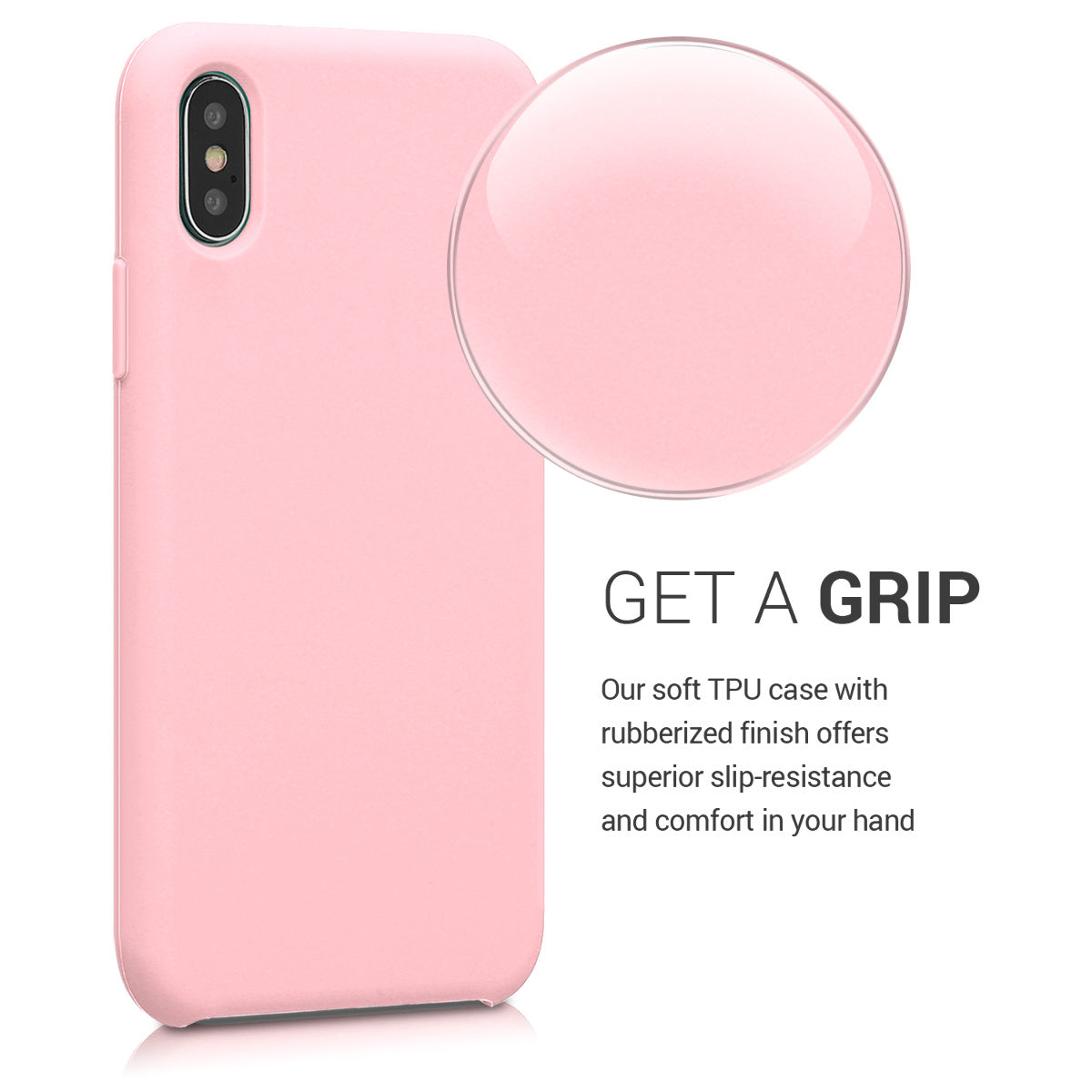 kwmobile Case for Apple iPhone X - Silicone Phone Cover - Wireless Charging Protective Case