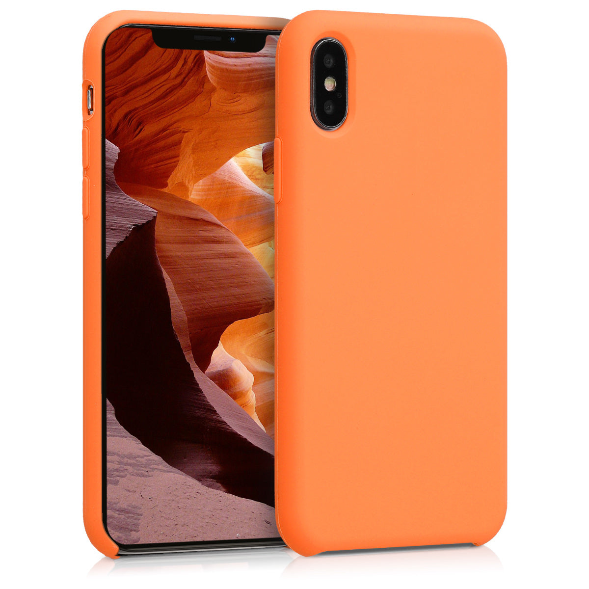 kwmobile Case for Apple iPhone X - Silicone Phone Cover - Wireless Charging Protective Case