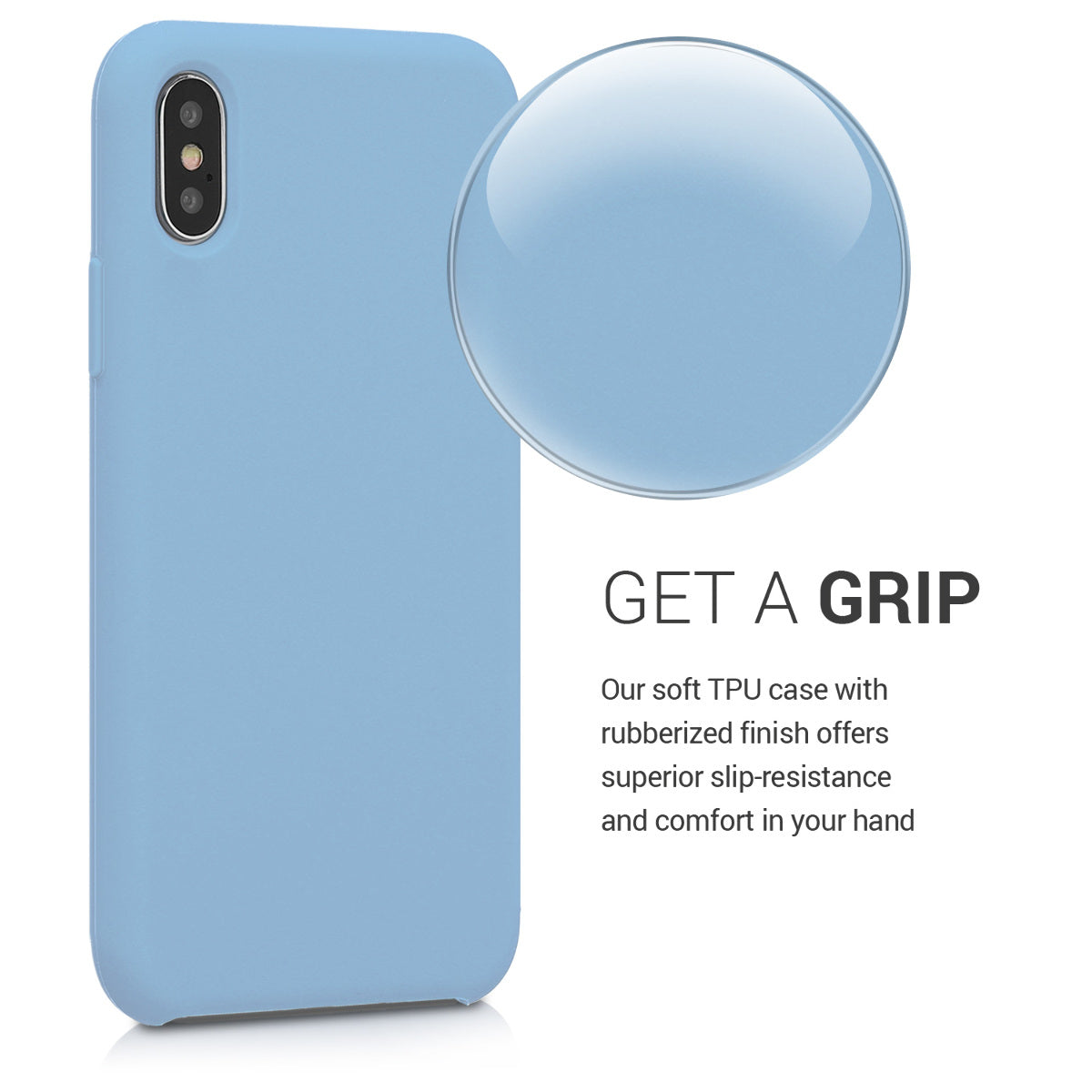 kwmobile Case for Apple iPhone X - Silicone Phone Cover - Wireless Charging Protective Case