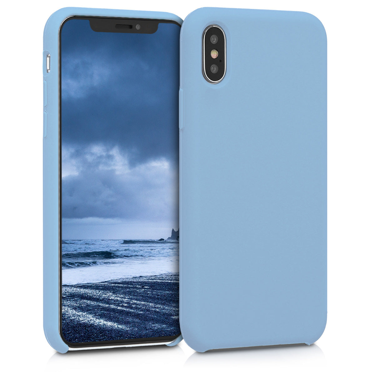 kwmobile Case for Apple iPhone X - Silicone Phone Cover - Wireless Charging Protective Case