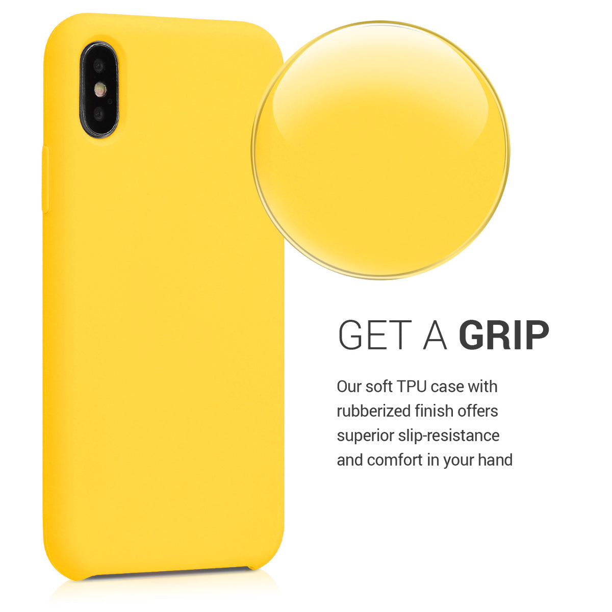kwmobile Case for Apple iPhone X - Silicone Phone Cover - Wireless Charging Protective Case