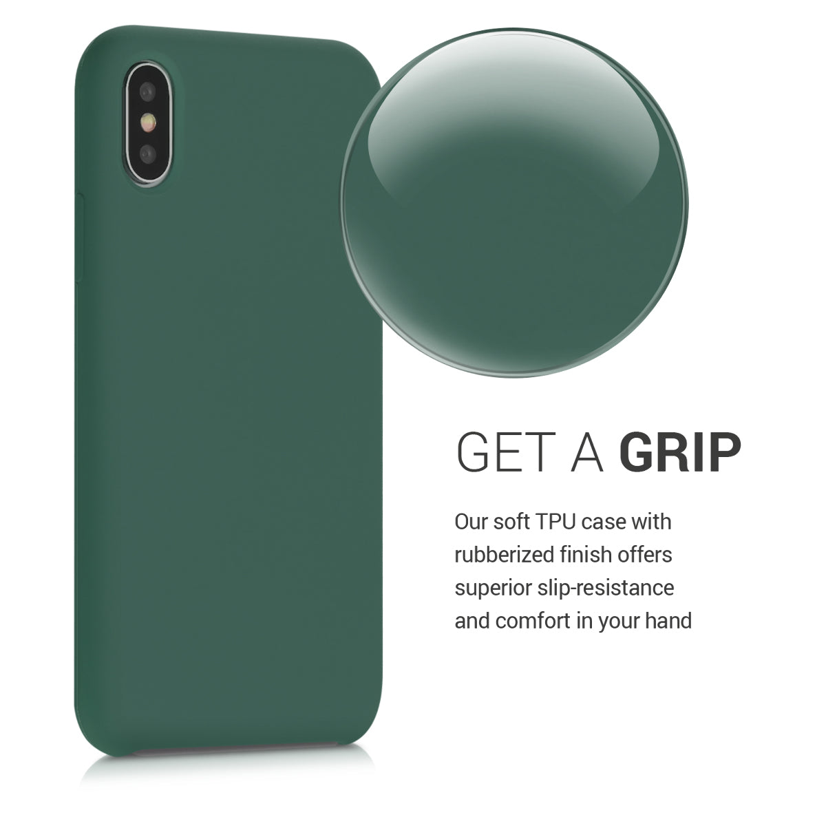 kwmobile Case for Apple iPhone X - Silicone Phone Cover - Wireless Charging Protective Case