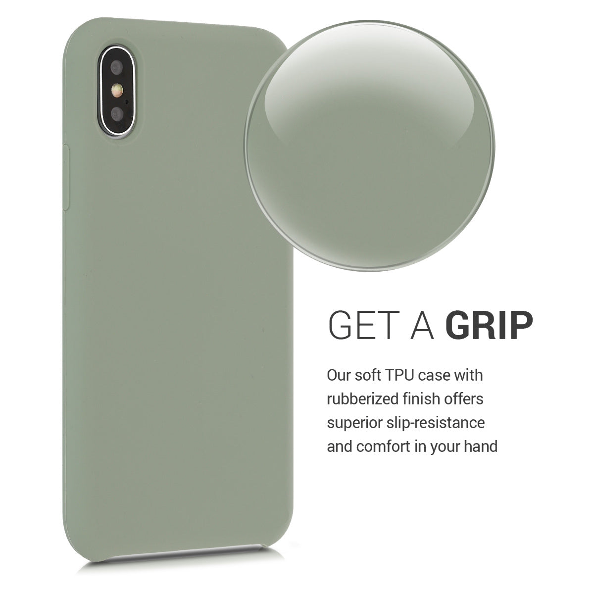 kwmobile Case for Apple iPhone X - Silicone Phone Cover - Wireless Charging Protective Case