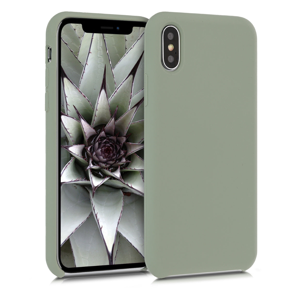 kwmobile Case for Apple iPhone X - Silicone Phone Cover - Wireless Charging Protective Case