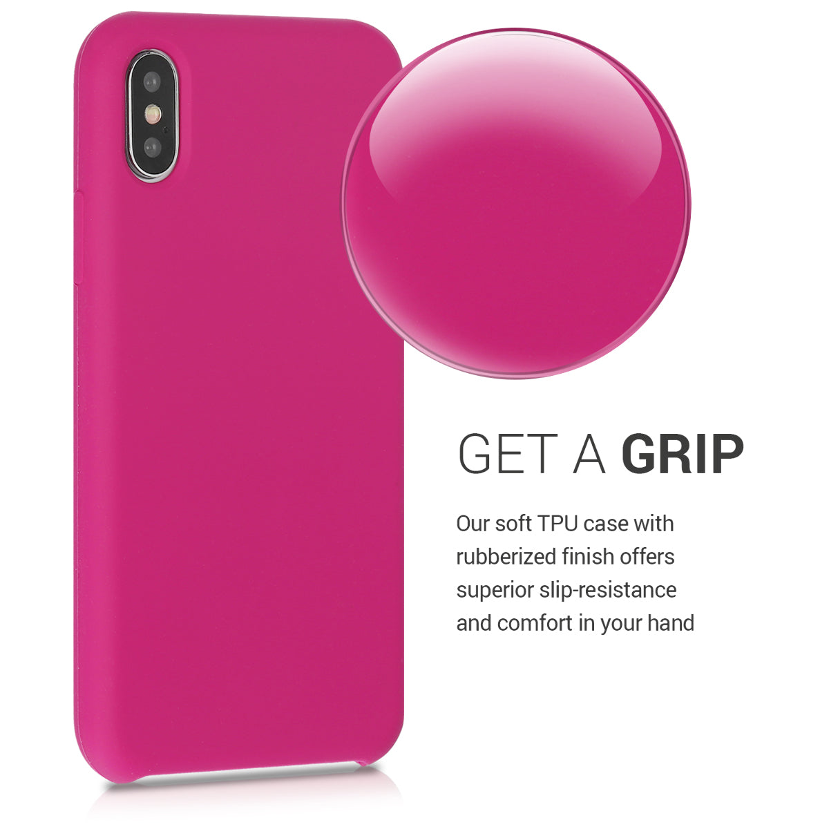 kwmobile Case for Apple iPhone X - Silicone Phone Cover - Wireless Charging Protective Case
