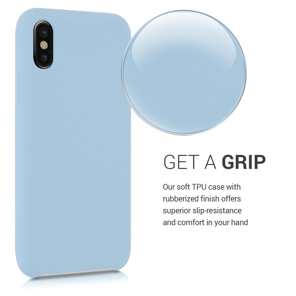 kwmobile Case for Apple iPhone X - Silicone Phone Cover - Wireless Charging Protective Case
